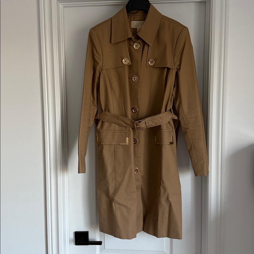 Michael Kors Trench Coat with Gold Details